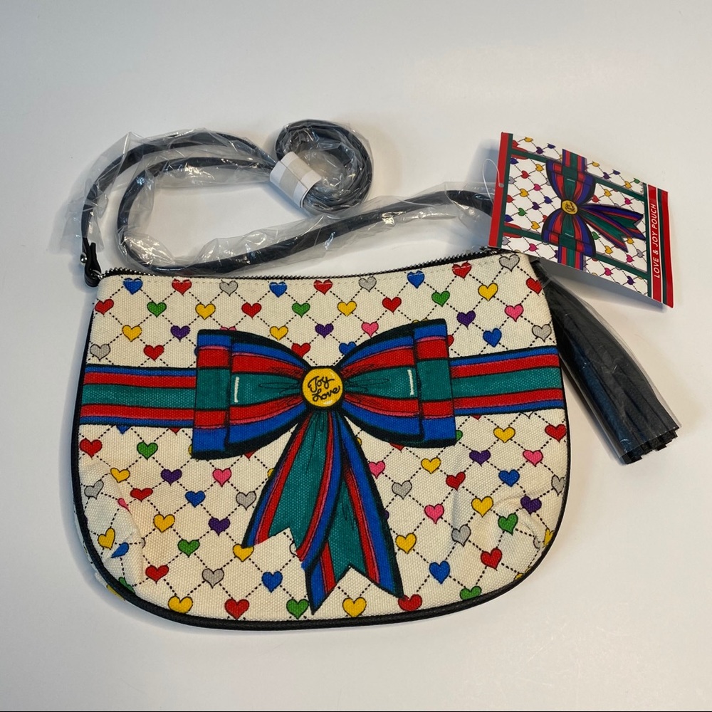 Love and Joy Brighton canvas pouch crossbody.